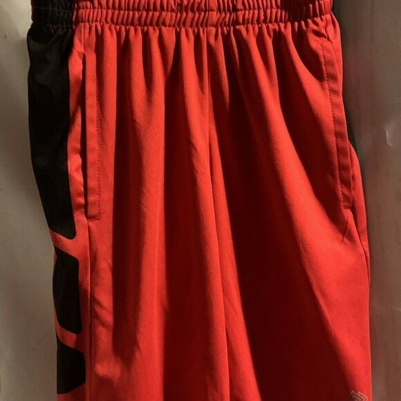 ZELOS Boys Shorts Size S Red Black Elastic Waist - Picture 1 of 7
